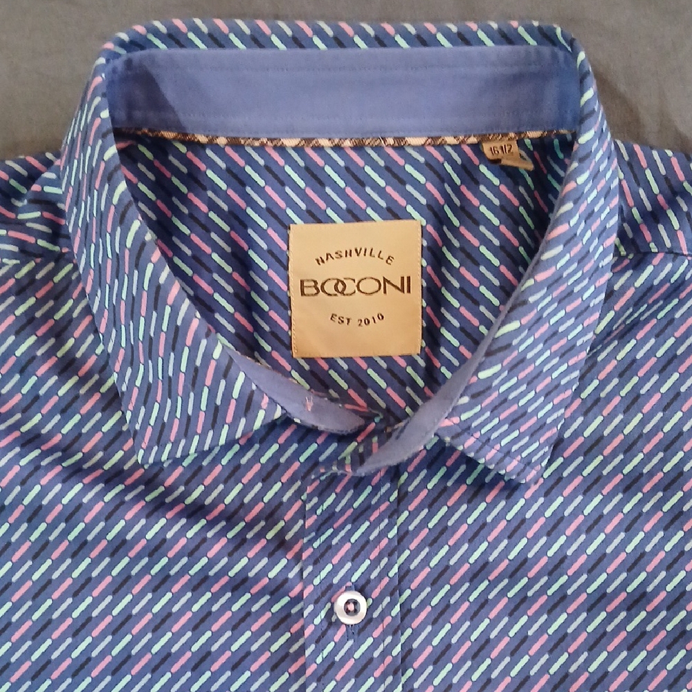Boconi Men's Multicolor Striped Shirt